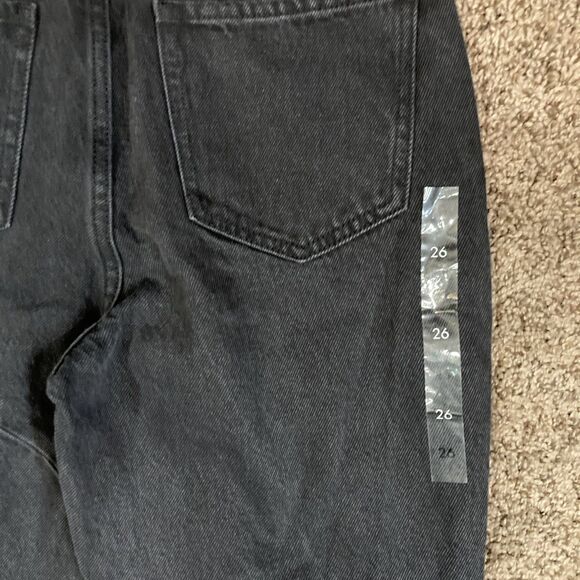 NWT Pacsun Eco Black Wave Panels High Waisted Bootcut Jeans Size 26 - Picture 14 of 15